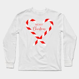 Crossed Candy Canes Long Sleeve T-Shirt